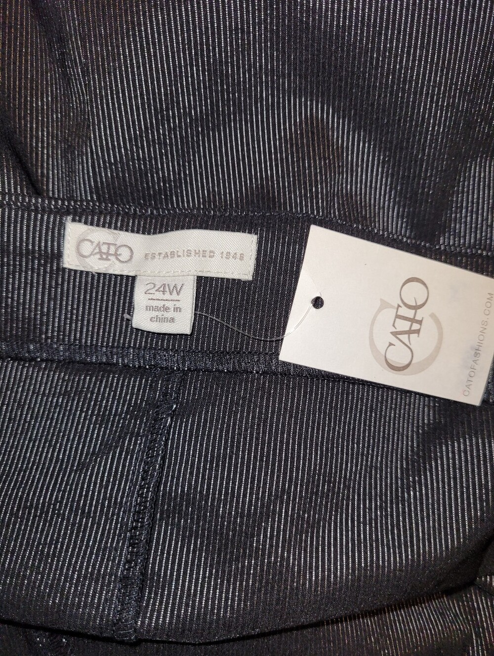 NWT - Cato Classic Black Shimmer Midi Skirt - Size 24W - Picture 3 of 4